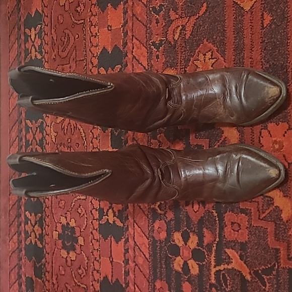 Vintage Shoes - VINTAGE DISTRESSED BROWN COWBOY BOOTS